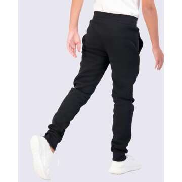 3 Pack: Boys Girls Youth Teen Active Athletic Basic Soft Kids Sports Fleece Jogger Soccer Track Gym Running Slim Pajama Sweatpants Casual Athletic Pantalones Winter Pockets-Set 2,XS(6-7)