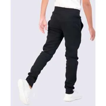 3 Pack: Boys Girls Youth Teen Active Athletic Basic Soft Kids Sports Fleece Jogger Soccer Track Gym Running Slim Pajama Sweatpants Casual Athletic Pantalones Winter Pockets-Set 2,XS(6-7)