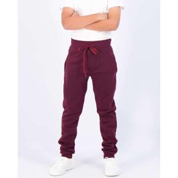 3 Pack: Boys Girls Youth Teen Active Athletic Basic Soft Kids Sports Fleece Jogger Soccer Track Gym Running Slim Pajama Sweatpants Casual Athletic Pantalones Winter Pockets-Set 2,XS(6-7)