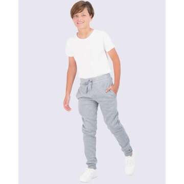 3 Pack: Boys Girls Youth Teen Active Athletic Basic Soft Kids Sports Fleece Jogger Soccer Track Gym Running Slim Pajama Sweatpants Casual Athletic Pantalones Winter Pockets-Set 2,XS(6-7)