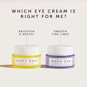 HERBIVORE Moon Dew 1% Bakuchiol + Peptides Retinol Alternative Anti Aging Eye Cream Reduces Fine Lines, Wrinkles & Puffiness, Plant-based, Vegan, Cruelty-free, 15mL / 0.5 oz