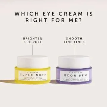 HERBIVORE Moon Dew 1% Bakuchiol + Peptides Retinol Alternative Anti Aging Eye Cream Reduces Fine Lines, Wrinkles & Puffiness, Plant-based, Vegan, Cruelty-free, 15mL / 0.5 oz