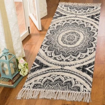 LEEVAN Mandala Runner Rug - Chic, Washable & Versatile