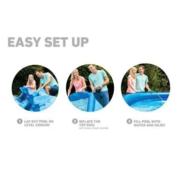 Intex 28141EH Easy Set Inflatable Swimming Pool Set: 13ft x 33in – Includes 530 GPH Cartridge Filter Pump – Puncture-Resistant Material – 1926 Gallon Capacity – 26in Water Depth