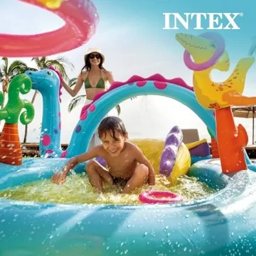 Intex 11' x 7.5' Dinoland Play Center for Summer Fun