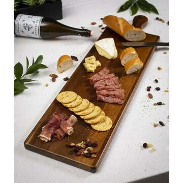 Acacia Wooden Cheese Board - Large Serving Platter