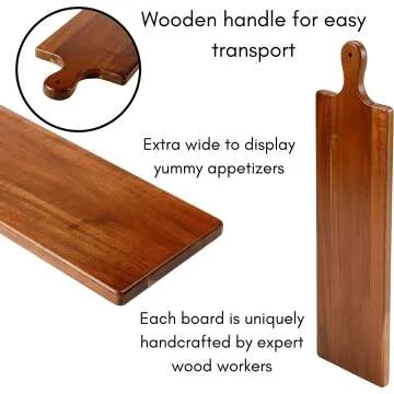 Acacia Wooden Cheese Board - Large Serving Platter