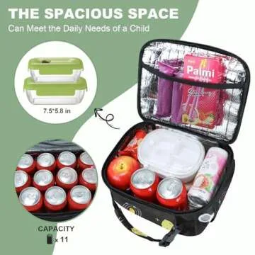 Kids Lunch Box for Boys Girls Lunch Bag Insulated Durable Lunchbox Children Lunch Tote Bag for School Astronaut