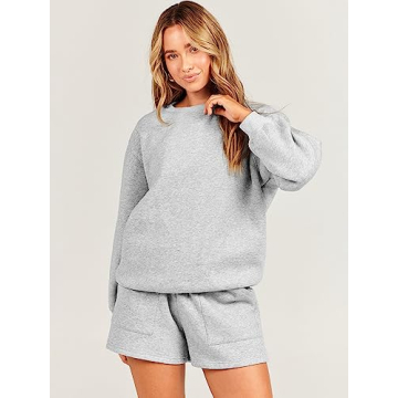 Perfectly Comfy ANRABESS Women’s Lounge Set in Light Grey