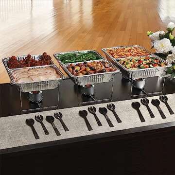 Complete Disposable Chafing Dish Buffet Set for Parties
