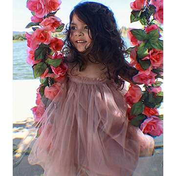 LYXIOF Baby Girls Tutu Dress Toddler Tulle Sleeveless Princess Sundress Pink 2 Years