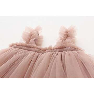 LYXIOF Baby Girls Tutu Dress Toddler Tulle Sleeveless Princess Sundress Pink 2 Years