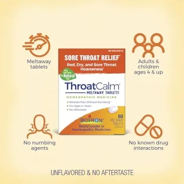 Boiron ThroatCalm Tablets Sore Throat Relief 60 Count