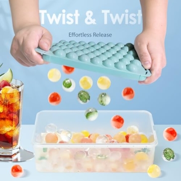 WIBIMEN Round Ice Cube Tray - Perfect for Your Freezer