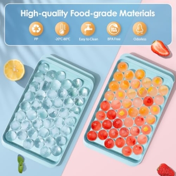 WIBIMEN Round Ice Cube Tray - Perfect for Your Freezer