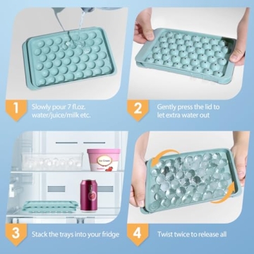 WIBIMEN Round Ice Cube Tray - Perfect for Your Freezer