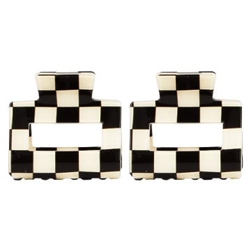 Chess Board Hair Clips for Women Small Size Cute Claw Clip for Girls Hair Clips Claw Black White Hai...