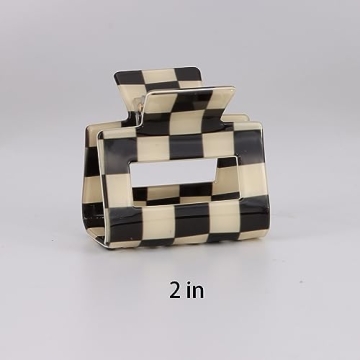 Cute Chess Board Hair Clips for Women and Girls, 2 Pack