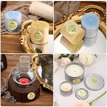 Holographic Candle Warning Labels for Candle Jars & Tins