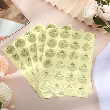 Holographic Candle Warning Labels for Candle Jars & Tins