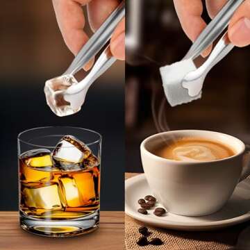 Mini Serving Tongs, Anytrp 18-Packs Stainless Steel, 4.3inch, Kitchen / Appetizers Tongs for Coffee ...