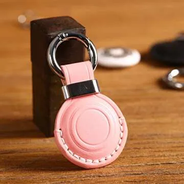 Elegant KEEPXYZ Leather AirTag Holder for Keychain