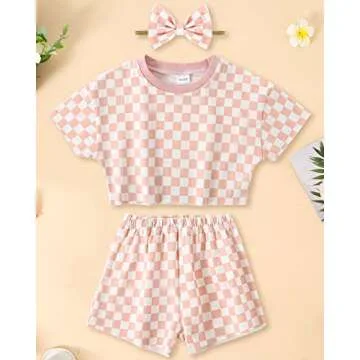 WESIDOM Toddler Girl Clothes Baby Girls Outfits 6M-5T Summer Floral Print Shirt+Shorts+Headband 3pcs Baby Clothing