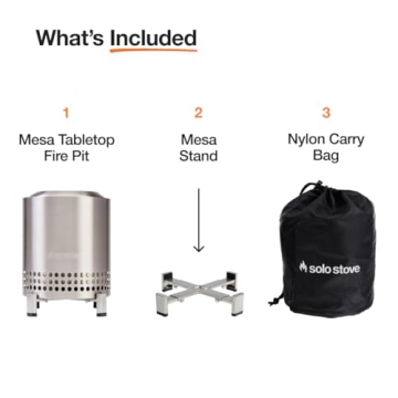 Solo Stove Mesa XL – Smokeless Tabletop Fire Pit for Camping