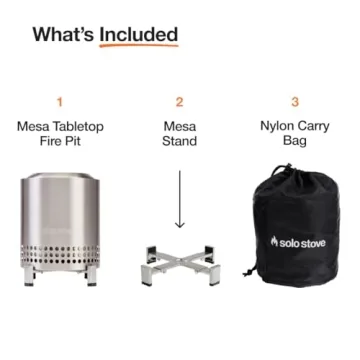 Solo Stove Mesa XL – Smokeless Tabletop Fire Pit for Camping