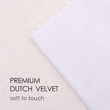 Vitalizart White Velvet Ribbon Set 3/8"" x 15 Yd Wooden Spool Fabric Trim 3 Rolls * 5 Yd for Christmas Wreath Decoration Handmade Craft Ornaments Gift Wrapping & Bow Making (Cream)