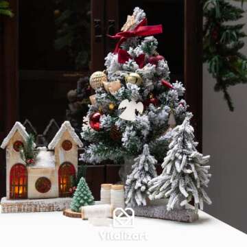 Vitalizart White Velvet Ribbon Set 3/8"" x 15 Yd Wooden Spool Fabric Trim 3 Rolls * 5 Yd for Christmas Wreath Decoration Handmade Craft Ornaments Gift Wrapping & Bow Making (Cream)