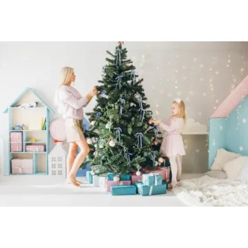 Light Blue Velvet Christmas Tree Bows - 24 Pack Decor