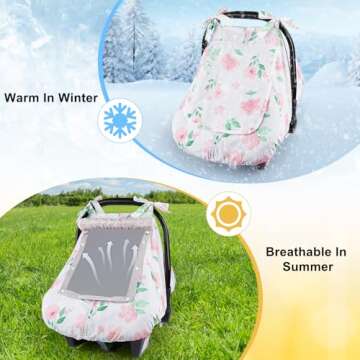 Unicorn Castle Baby Car Seat Cover for All Seasons