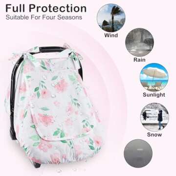 Unicorn Castle Baby Car Seat Cover for All Seasons