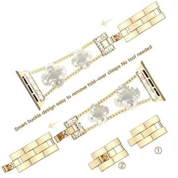 Elegant Adjustable Apple Watch Band for Fashionable Women