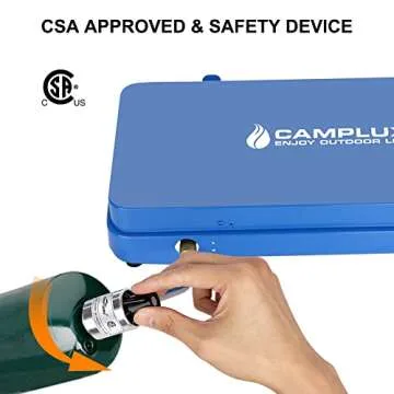 Camplux Propane Camping Stove 2 Burner, Portable Gas Stoves with Regulator for Outdoor Cooking Total Power at 14,000 BTU