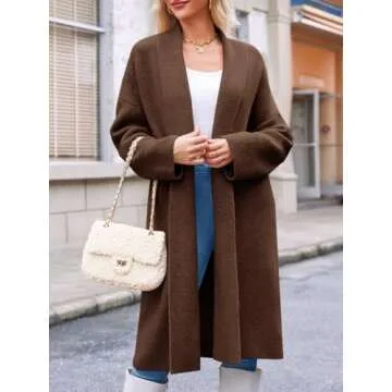 Saodimallsu Oversized Open Front Cardigan for Women