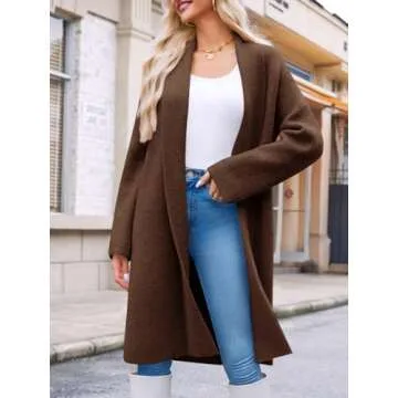 Saodimallsu Oversized Open Front Cardigan for Women