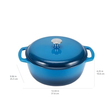 Amazon Basics Enameled Cast Iron Dutch Oven for All Cooking
