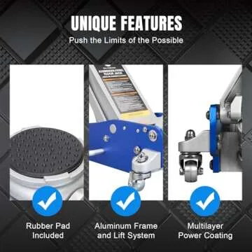 TCE Hydraulic Racing Floor Jack with 3 Ton Capacity