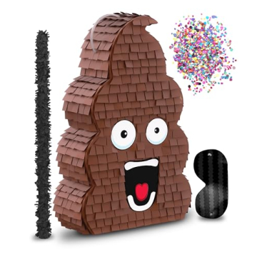 Funny Poop Piñata 4-Piece Set for Parties and Fun