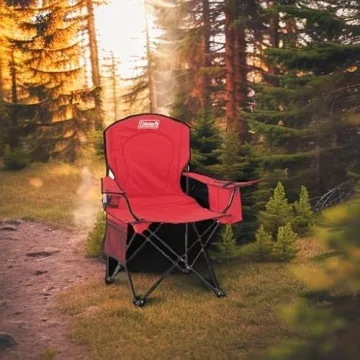 Coleman Portable Camping Chair with Cooler for Outdoors