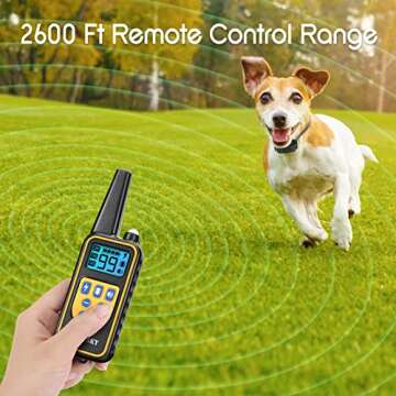 Moer Sky Dog Training Collar, 100% IPX7 Waterproof Rechargeable 875 Yards Remote Dog Shock Collar wi...