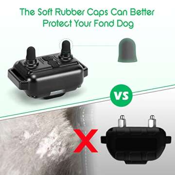 Moer Sky Dog Training Collar, 100% IPX7 Waterproof Rechargeable 875 Yards Remote Dog Shock Collar with LED Light/Beep/Vibration/Shock Modes, Dog Bark Collar for Small Medium Large Dogs