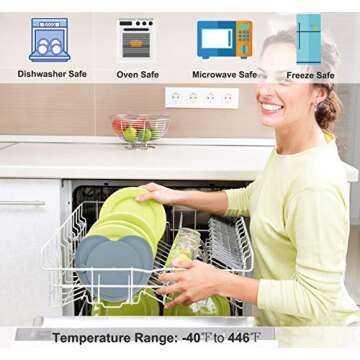 Suction Plate, Socub Silicone Plate for Baby and Toddler, Unbreakable Non-Slip Kids Plates with Spoon and Fork, BPA Free, Dishwasher and Microwave Safe, Muted