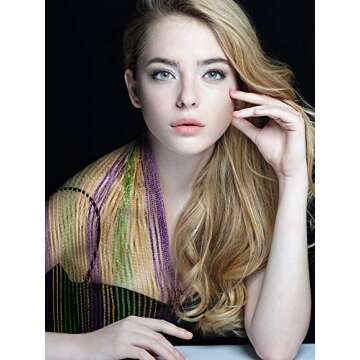 Mardi Gras Costume Accessory Mesh Shimmering Scarf Purple Green Gold Shawl Masquerade Costume Mardi Gras Party Favor