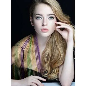 Mardi Gras Costume Accessory Mesh Shimmering Scarf Purple Green Gold Shawl Masquerade Costume Mardi Gras Party Favor