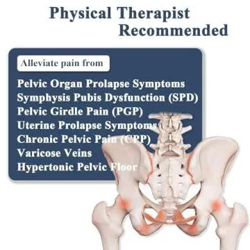 JOMECA V-Sling Pelvic Support Belt for Prolapse, Pregnancy SPD, Vulvar Varicosities, LCS, Pelvic Floor, Organ Prolapse Support Relieve Tilted or Twisted Pelvis Girdle Pain (Black Small)