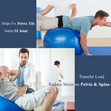 JOMECA V-Sling Pelvic Support Belt for Prolapse, Pregnancy SPD, Vulvar Varicosities, LCS, Pelvic Floor, Organ Prolapse Support Relieve Tilted or Twisted Pelvis Girdle Pain (Black Small)