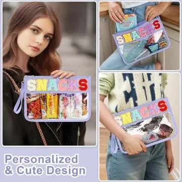 Stylish TESAFNG Snack Bag - Clear Chenille Tote for Women